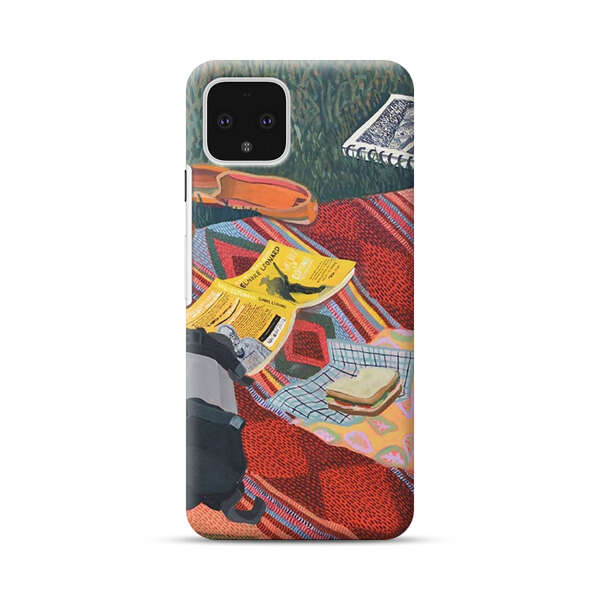 Charming Picnic Scene with Blanket and Food Google Pixel 4 Hard Case