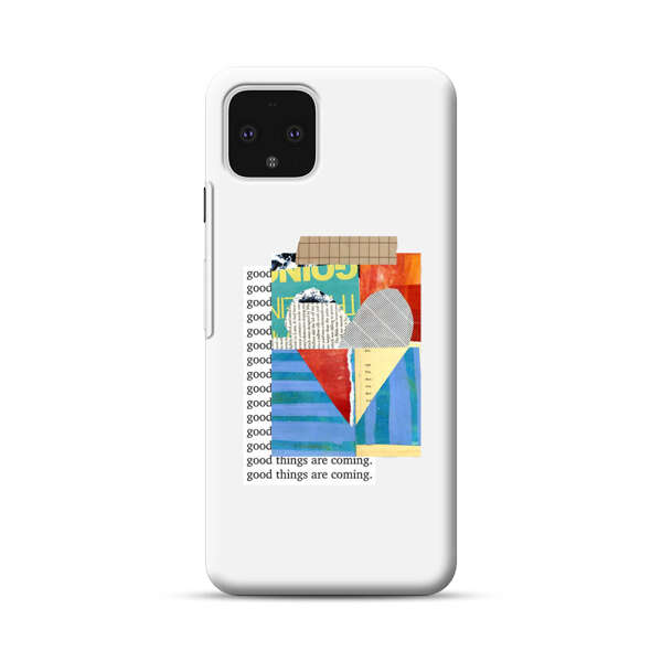 Colorful Abstract Collage with Geometric Shapes Google Pixel 4 Hard Case