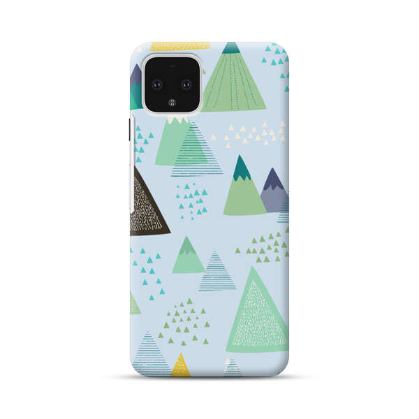 Colorful Abstract Mountain Pattern Google Pixel 4 Hard Case