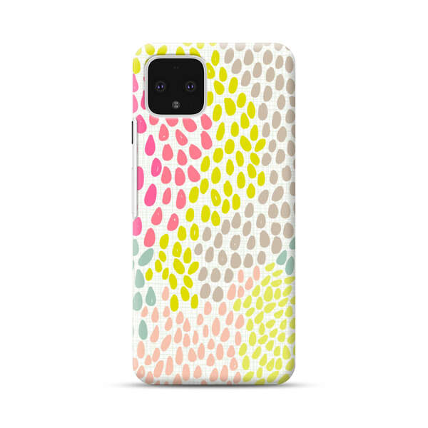 Colorful Abstract Teardrop Pattern Google Pixel 4 Hard Case