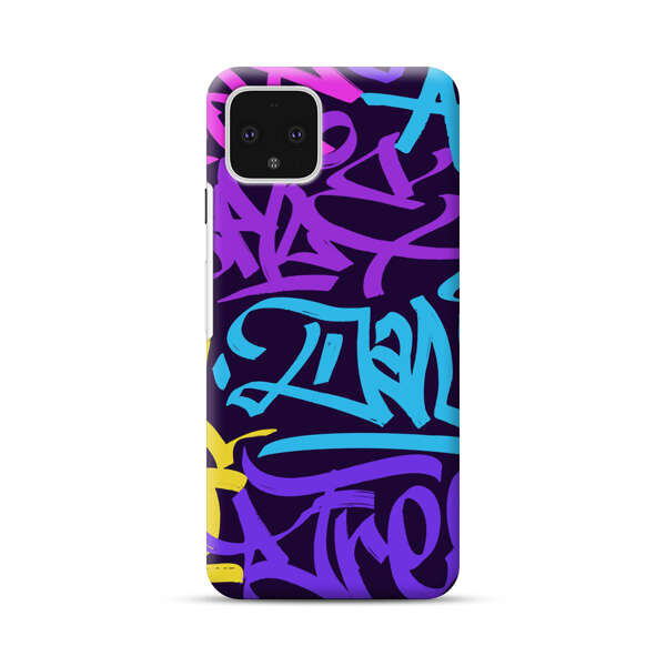 Colorful Graffiti Pattern Google Pixel 4 Hard Case