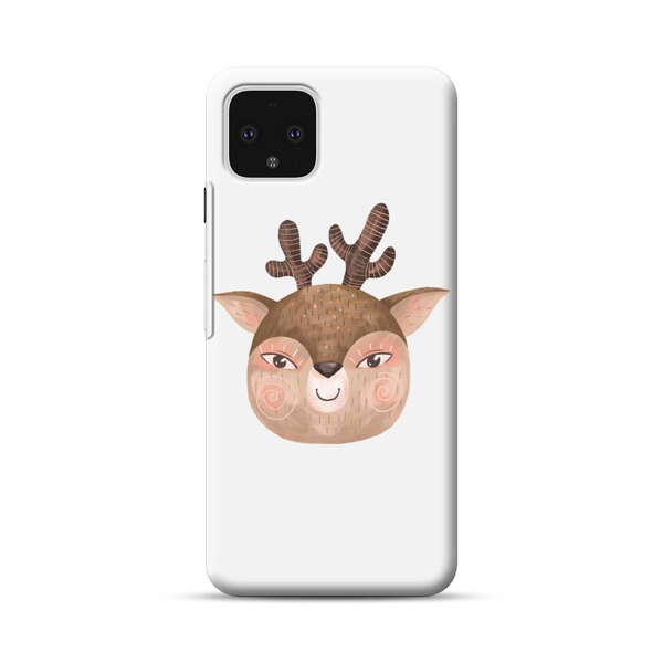Cute Cartoon Deer Face Google Pixel 4 Hard Case