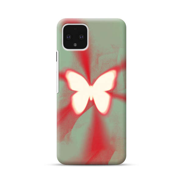 Glowing White Butterfly Abstract Radiant Design Google Pixel 4 Hard Case