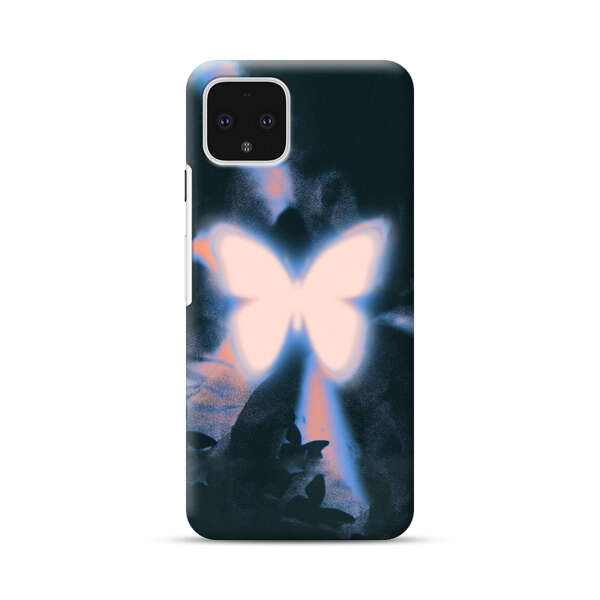 Glowing White Butterfly Google Pixel 4 Hard Case