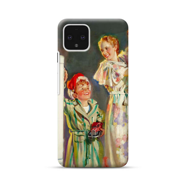 Joyful Family Christmas Celebration Google Pixel 4 Hard Case