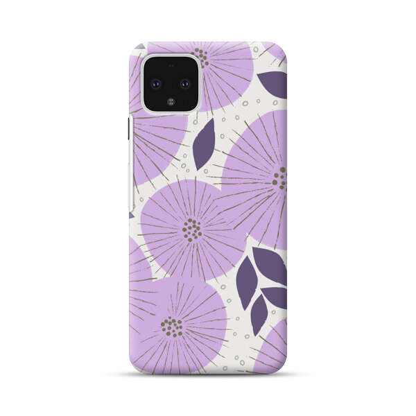 Lavender Flower Pattern Google Pixel 4 Hard Case