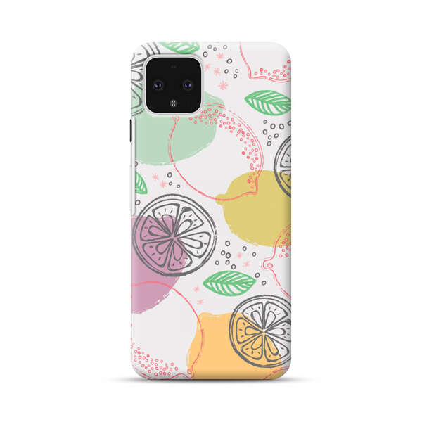 Lemon Colorful Abstract Pattern Google Pixel 4 Hard Case