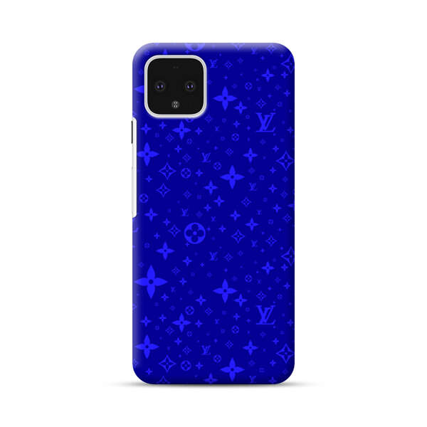 Luxury Blue Designer Pattern Google Pixel 4 Hard Case