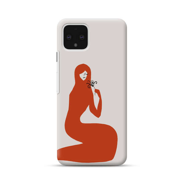 Minimalist Abstract Woman Silhouette Google Pixel 4 Hard Case
