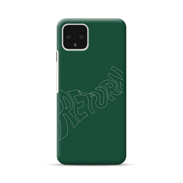 Minimalist Green Wavy Return Text Google Pixel 4 Hard Case