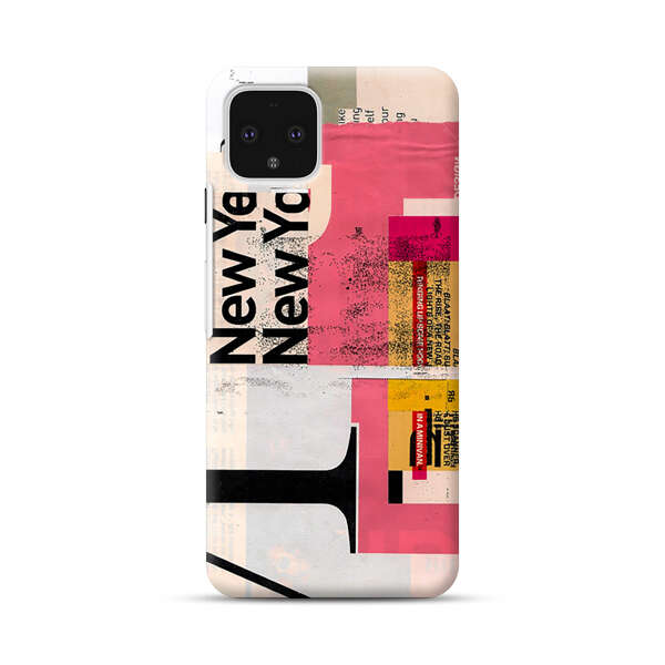 Modern Abstract Collage Artwork Google Pixel 4 Hard Case