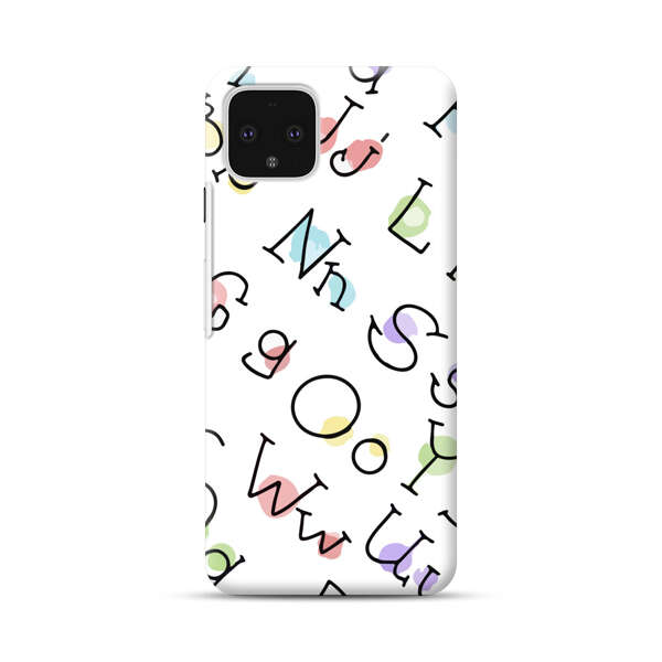 Playful Alphabet Pattern with Colorful Letters Google Pixel 4 Hard Case
