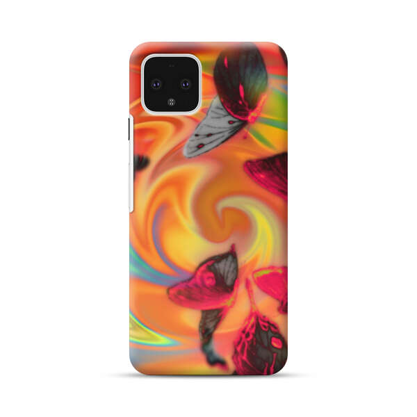 Psychedelic Butterflies Swirl Google Pixel 4 Hard Case