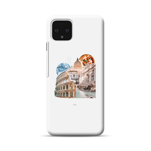 Rome Landmarks with Pizza Google Pixel 4 Hard Case