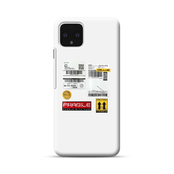 Shipping Labels and Fragile Handling Stickers Google Pixel 4 Hard Case