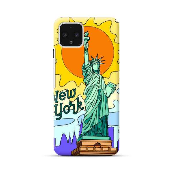 Statue of Liberty New York Artistic Sun Google Pixel 4 Hard Case