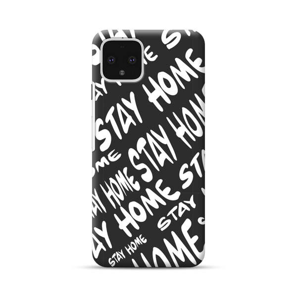 Stay Home Pattern Google Pixel 4 Hard Case