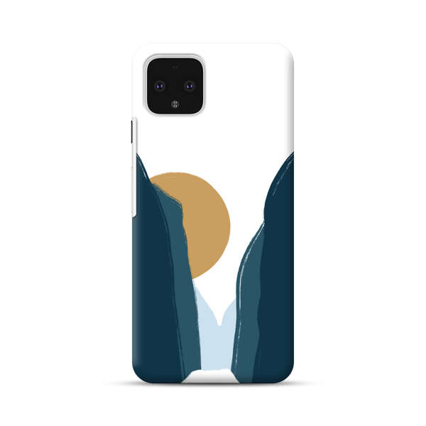 Sunset Between Dark Cliffs Google Pixel 4 Hard Case