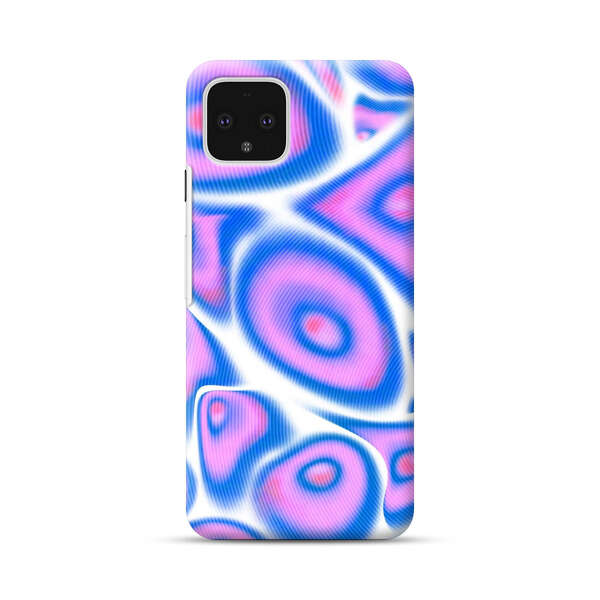 Vibrant Abstract Pink and Blue Swirl Pattern Google Pixel 4 Hard Case
