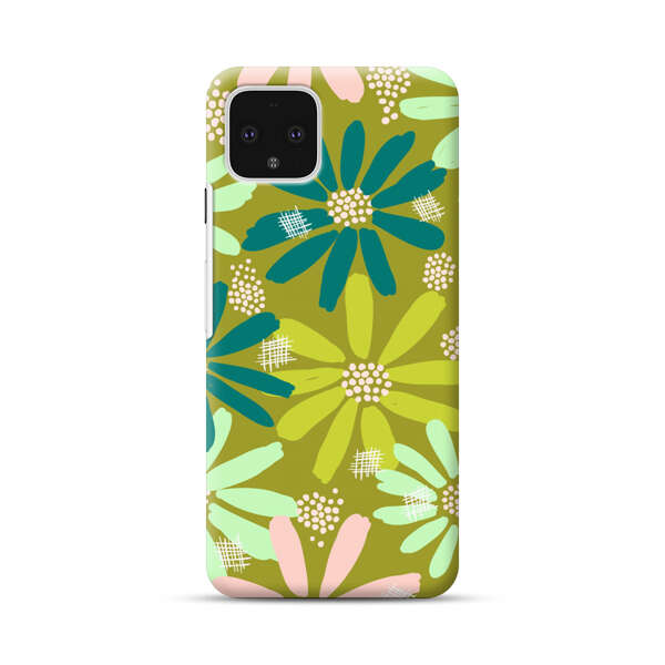 Vibrant Floral Daisy Pattern Google Pixel 4 Hard Case