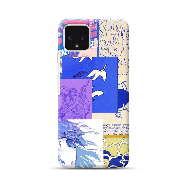 Vibrant Retro Pop Art Collage Google Pixel 4 Hard Case
