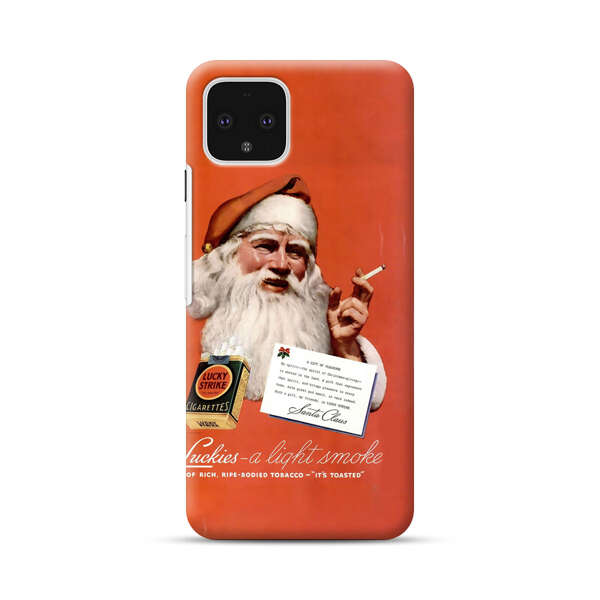 Vintage Santa Claus Smoking Lucky Strike Cigarettes Advertisement Google Pixel 4 Hard Case
