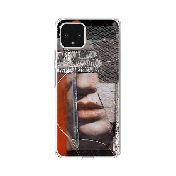 Abstract Collage Close Up Face Google Pixel 4 XL Case