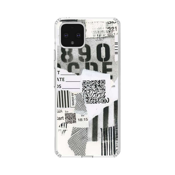 Abstract Collage Torn Paper Barcodes Google Pixel 4 XL Case