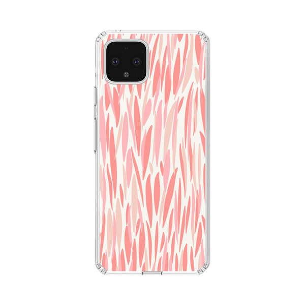 Abstract Coral Wavy Lines Pattern Google Pixel 4 XL Case