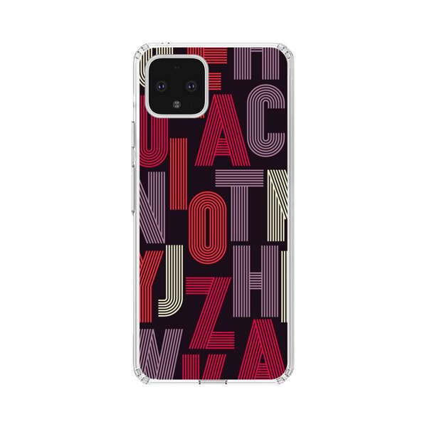 Abstract Letters Pattern Google Pixel 4 XL Case