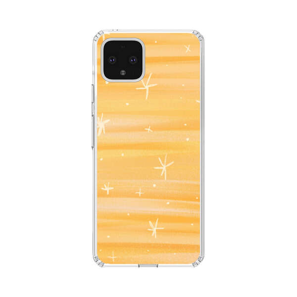 Bright Orange Star Pattern Google Pixel 4 XL Case