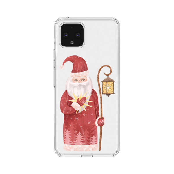 Charming Santa Claus Holding Glowing Heart and Lantern Google Pixel 4 XL Case