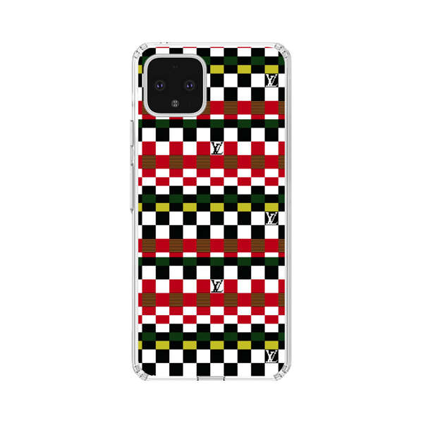 Colorful Checkerboard Stripes Pattern Google Pixel 4 XL Case