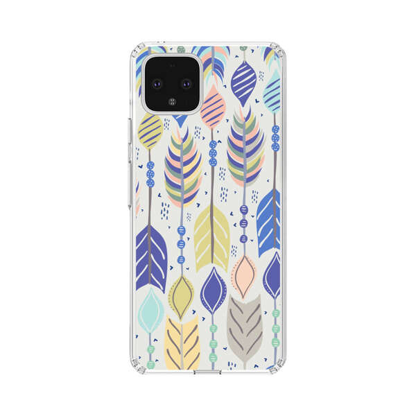 Colorful Feathers Pattern Pastel Google Pixel 4 XL Case