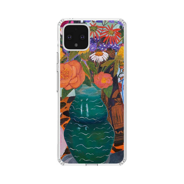 Colorful Still Life with Flower Vases and Shell Google Pixel 4 XL Case