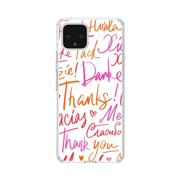 Colorful Thank You Multilingual Pattern Google Pixel 4 XL Case