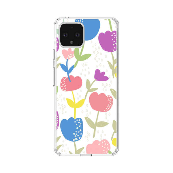 Colorful Tulip Floral Pattern Google Pixel 4 XL Case