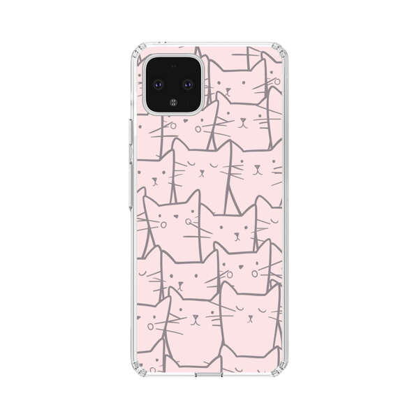 Cute Hand Drawn Cat Pattern Google Pixel 4 XL Case