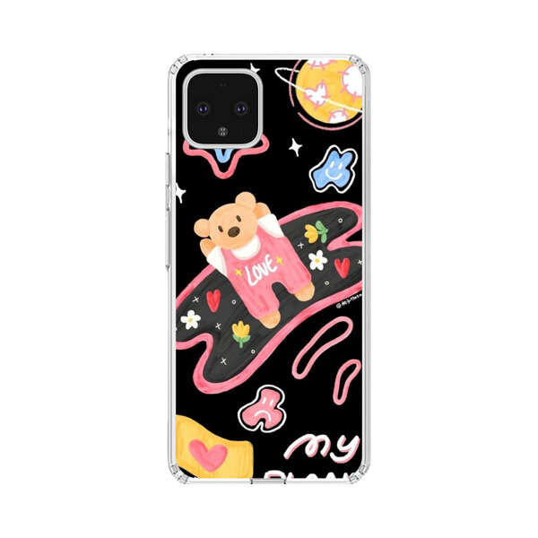 Cute Teddy Bear Love Space Design Google Pixel 4 XL Case