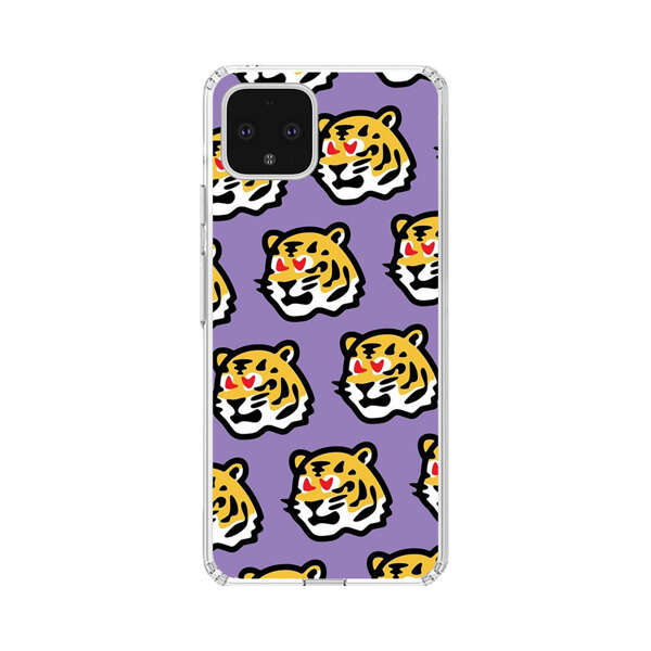 Cute Tiger with Heart Eyes Pattern Google Pixel 4 XL Case