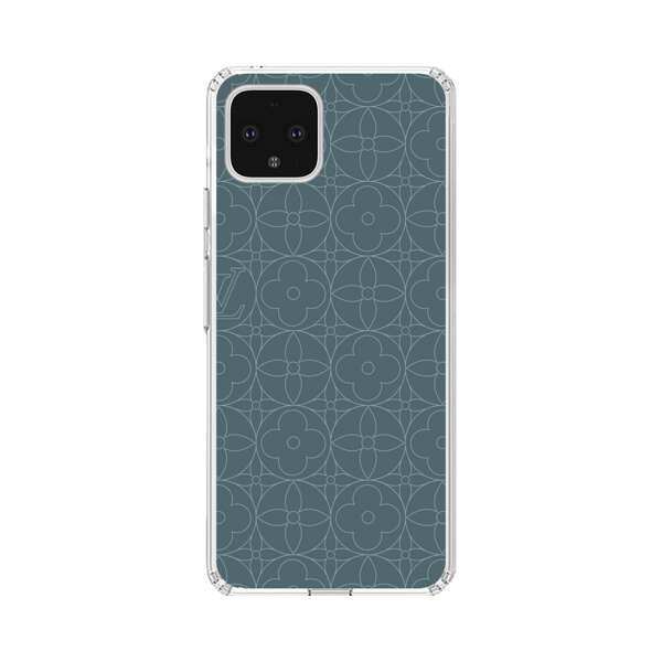 Elegant Blue Geometric Floral Pattern Google Pixel 4 XL Case