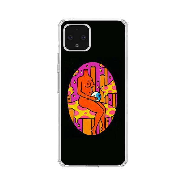 Faceless Nude Figure Holding Sphere Abstract Art Google Pixel 4 XL Case