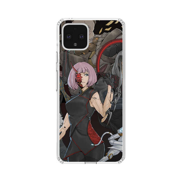 Futuristic Cyberpunk Warriors and Robotic Cat in Dynamic Pose Google Pixel 4 XL Case