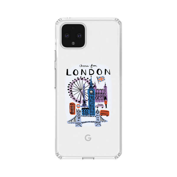 London Iconic Landmarks Illustration Google Pixel 4 XL Case