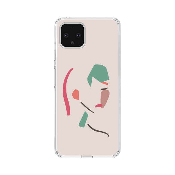 Minimalist Abstract Line Art Woman Face Google Pixel 4 XL Case