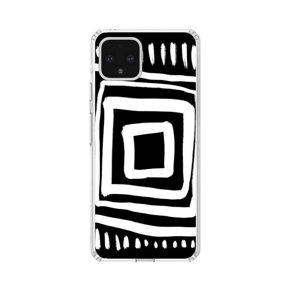 Minimalist Geometric Black and White Design Google Pixel 4 XL Case