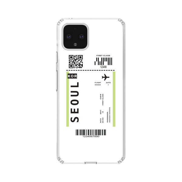 Minimalist Seoul Boarding Pass Google Pixel 4 XL Case