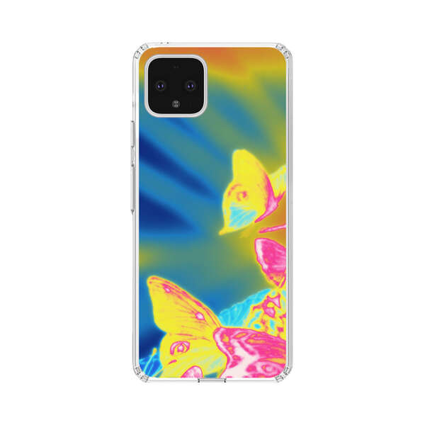 Vibrant Colorful Neon Butterflies Abstract Google Pixel 4 XL Case