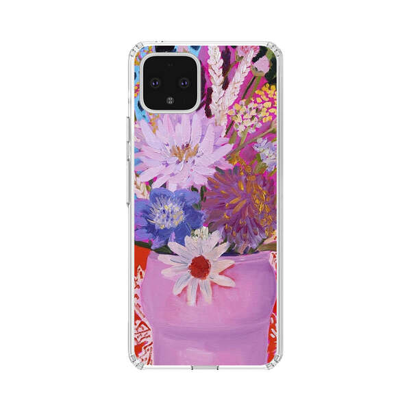 Vibrant Floral Bouquet in Pink Vase Google Pixel 4 XL Case