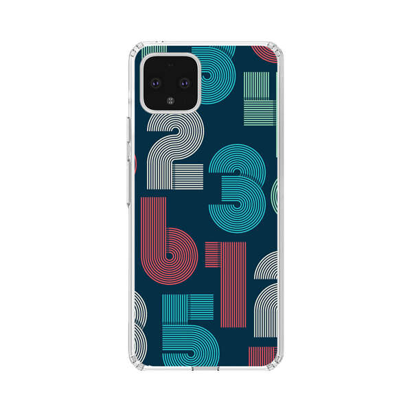 Vibrant Seamless Pattern of Colorful Stylized Numbers Google Pixel 4 XL Case